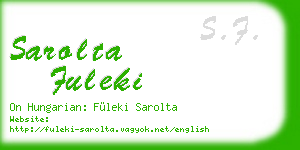sarolta fuleki business card